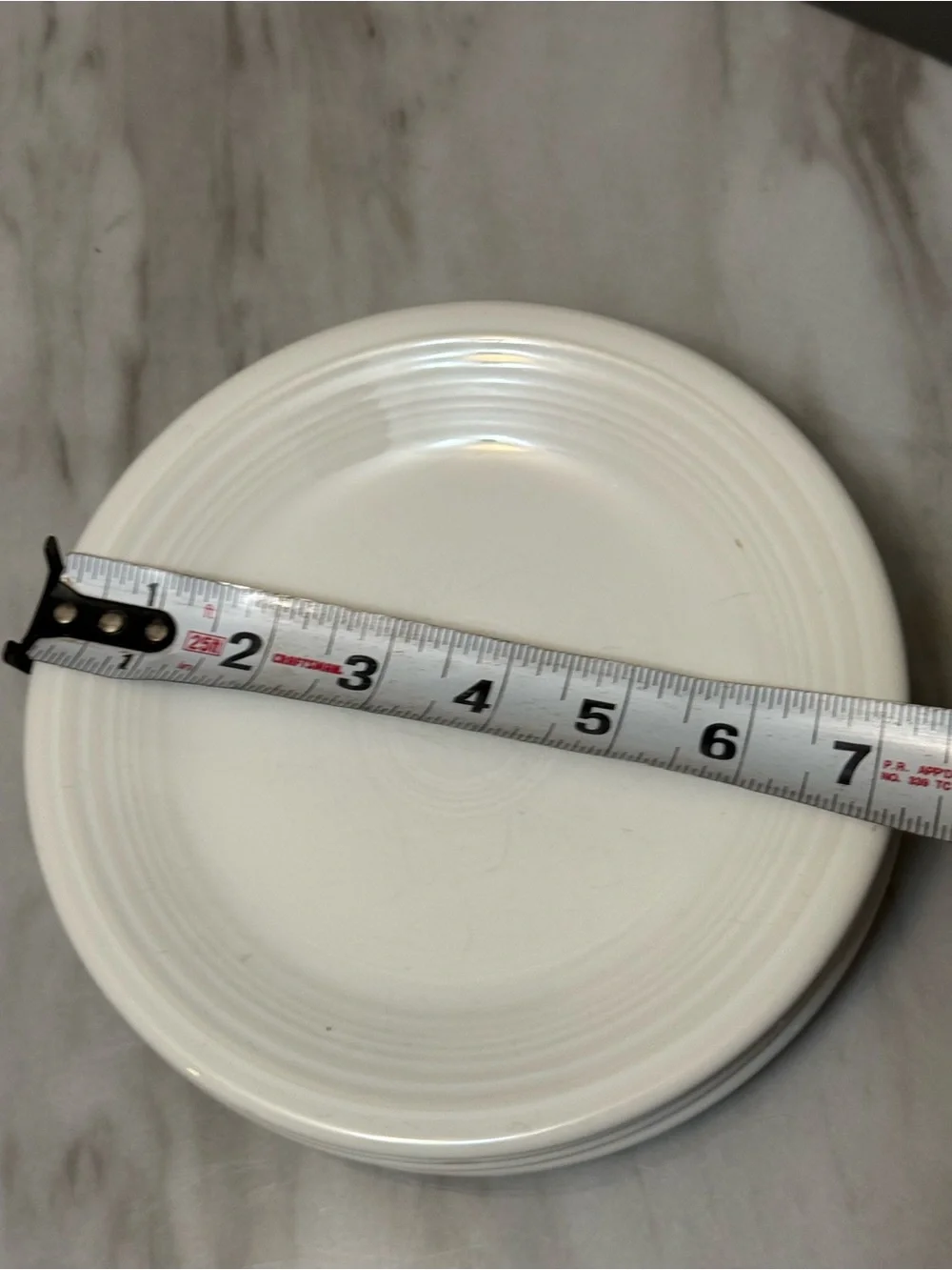 Homer Laughlin USA FIESTA WHITE Salad Plates R 7 1/4” Set Of 4